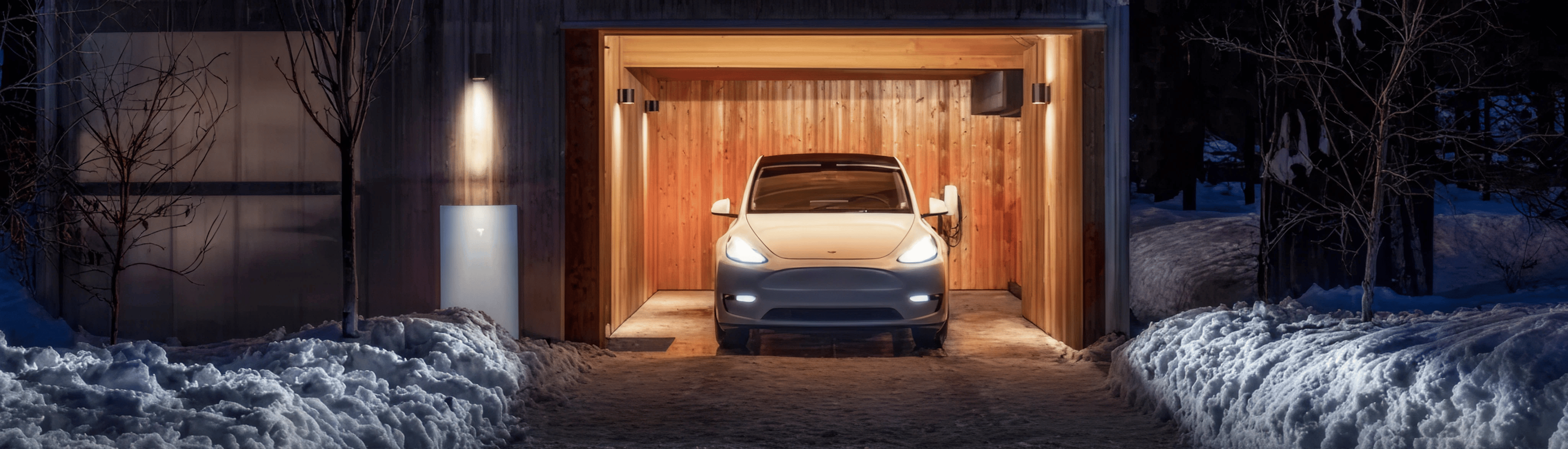 Tesla vehicle and home energy at night
