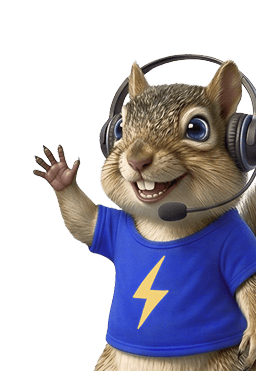 Mascot with headphones
