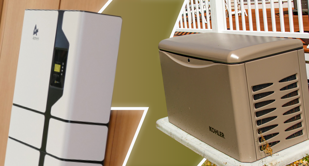Solar battery versus generator comparison chart