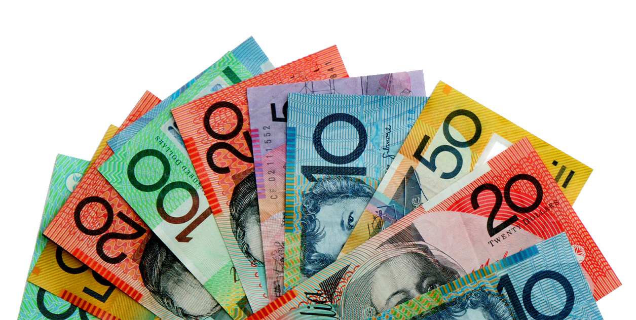 Australian currency representing solar battery savings