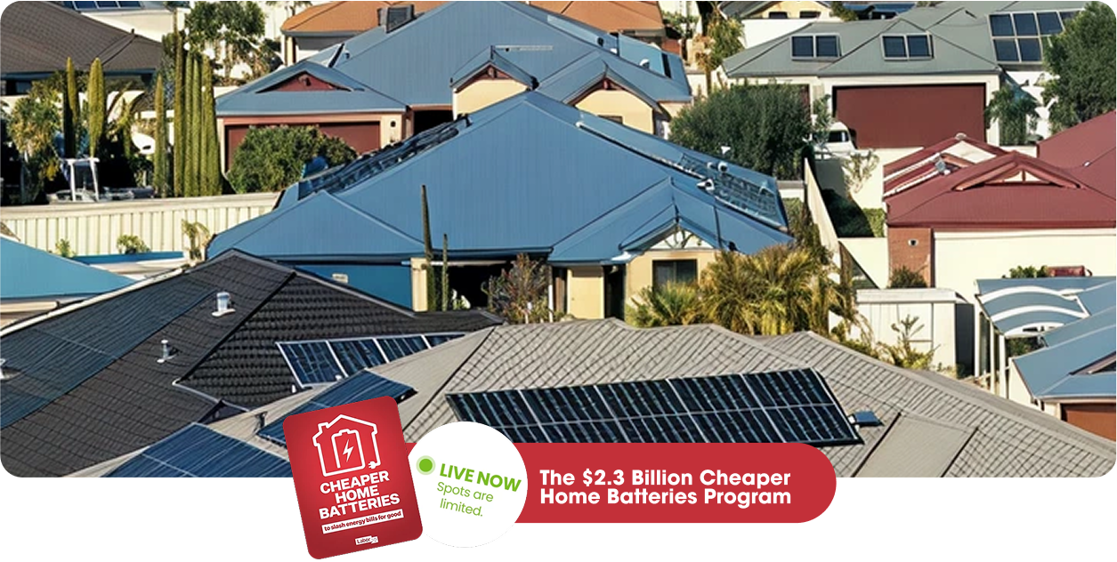 Solar panels and home battery storage illustration